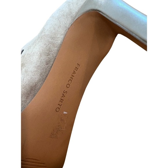 Franco Sarto Suede Booties Ankle Boots Buckle Accents Heels Size‎ 9.5 - Picture 7 of 8